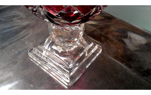 VASE CRISTAL ROUGE GRAND