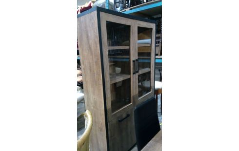 SALLE A MANGER MODERNE TABLE+ 6CH+DRES+VITR