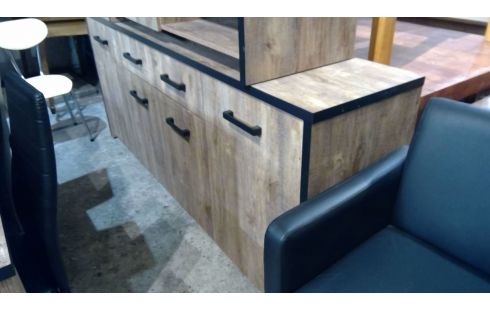 SALLE A MANGER MODERNE TABLE+ 6CH+DRES+VITR