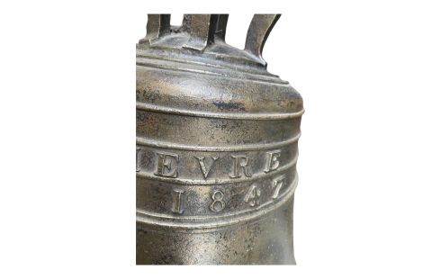 KERKKLOK CALAIS BRONS/A.VALDELIEVRE/H50CMB44/MET SOKKEL H100CM/1847