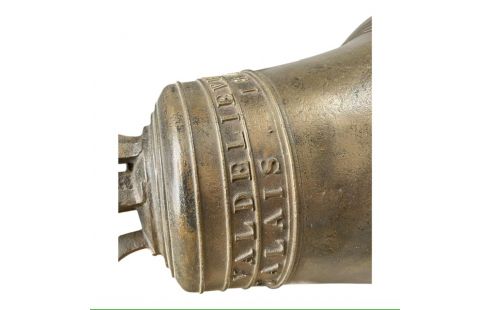 KERKKLOK CALAIS BRONS/A.VALDELIEVRE/H50CMB44/MET SOKKEL H100CM/1847