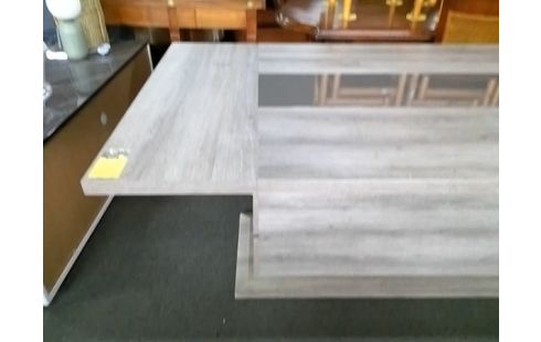 TABLE MODERNE GRISE 100X200 PIED CENTRALE