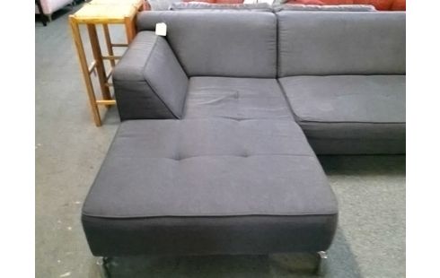 CANAPE D'ANGLE TISSU GRIS (QLQS TACHES)