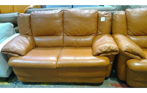 CANAPE CUIR TERRA COTTA 3+2 PLACES