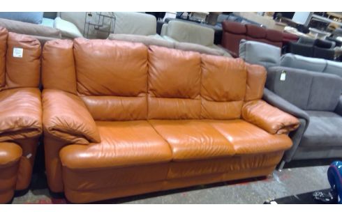 CANAPE CUIR TERRA COTTA 3+2 PLACES