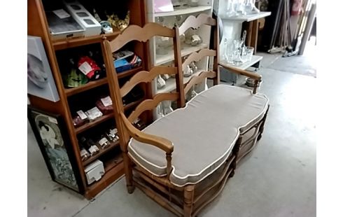 BANQUETTE BOIS PAILLEE