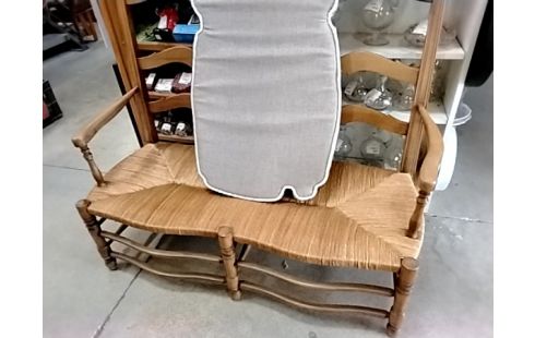 BANQUETTE BOIS PAILLEE