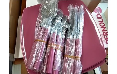 ASSIETTE Plastiques avec couverts