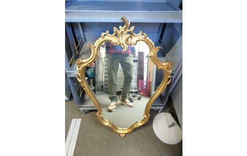 MIROIR DORE STYLE ROCAILLE