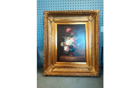 HUILE SUR PANNEAU BOUQUET