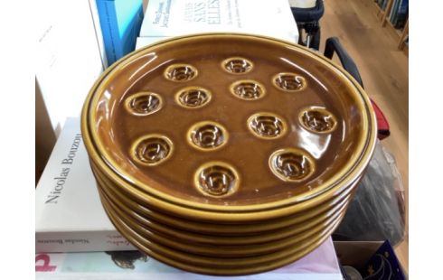 ASSIETTE ESCARGOT LOT DE 6