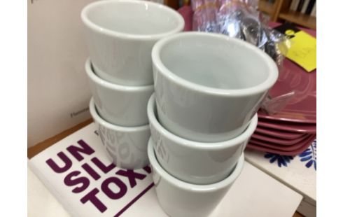 TASSE A CAFE BLANCHE LOT DE 6