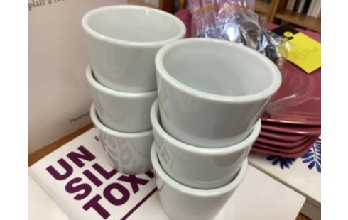 TASSE A CAFE BLANCHE LOT DE 6