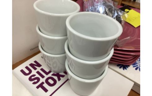 TASSE A CAFE BLANCHE LOT DE 6