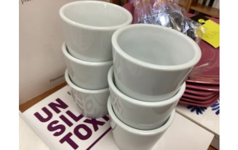 TASSE A CAFE BLANCHE LOT DE 6