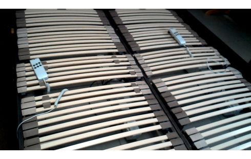 LIT 160X200 ELECTRIQUE BRUN, , BOIS LOOK