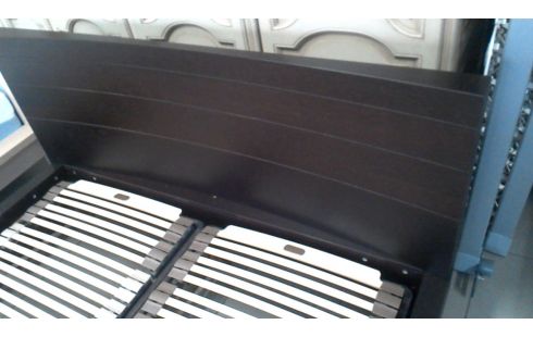 LIT 160X200 ELECTRIQUE BRUN, , BOIS LOOK