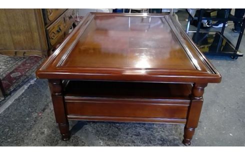 TABLE BASSE MERISIER 3 TIROIRS