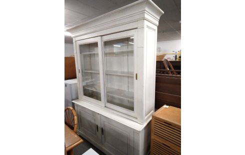 BUFFET 2 CORPS VITRÉ BLANC VIELLI