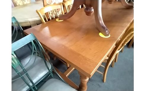 TABLE BOIS RUSTIQUE 2 ALLONGES 200X84X77