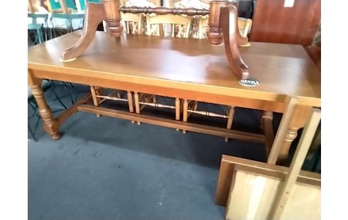 TABLE BOIS RUSTIQUE 2 ALLONGES 200X84X77