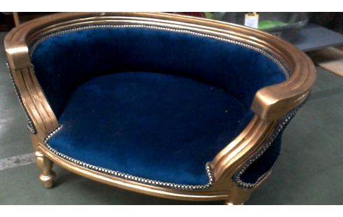 BRIEFABLAGE BLAU, , HUND, , KATZE BAROCK VERGOLDET