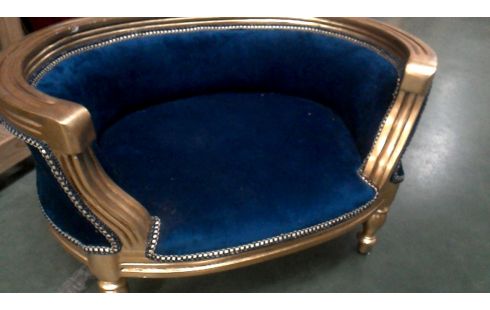 BRIEFABLAGE BLAU, , HUND, , KATZE BAROCK VERGOLDET