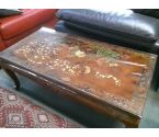 TABLE BASSE EFFET JAPONISANT AVEC PLATEAU VERRE
