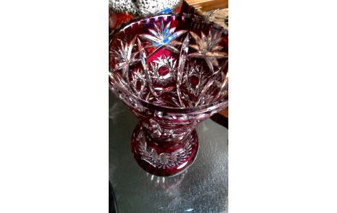 VASE CRISTAL BOHEME ROUGE