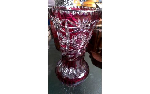 VASE CRISTAL BOHEME ROUGE