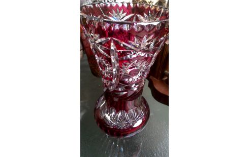 VASE CRISTAL BOHEME ROUGE