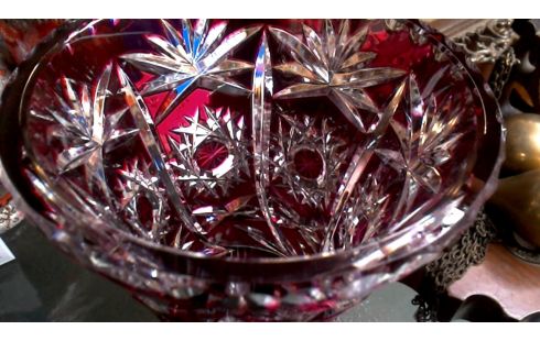 VASE CRISTAL BOHEME ROUGE