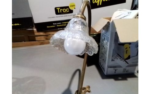 LAMPE TULIPE PIED ART NOUVEAU EN LAITON