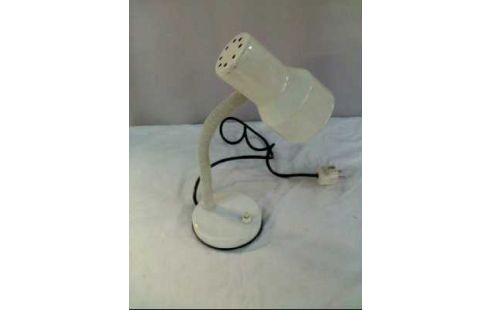 TISCHLAMPE METALL WEIß 70ER-STIL 1-FLAMMIG