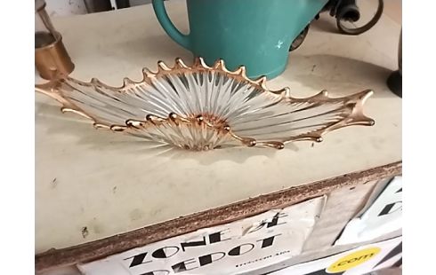 COUPE A FRUITS VERRE DORURE