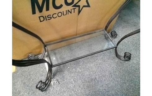 CONSOLE FER AVEC PLATEAU VERRE