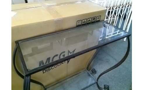 CONSOLE FER AVEC PLATEAU VERRE