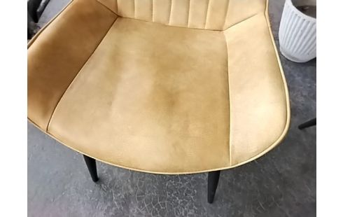 CHAISE MODERNE PVC MOUTARDE