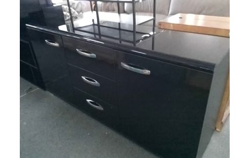 BUFFET BAS MODERNE NOIR 2P 3T
