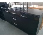 BUFFET BAS MODERNE NOIR 2P 3T
