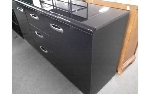 BUFFET BAS MODERNE NOIR 2P 3T