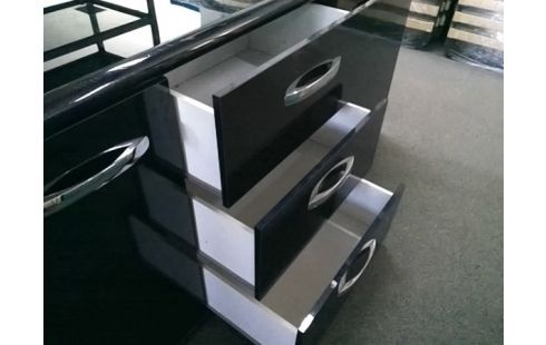 BUFFET BAS MODERNE NOIR 2P 3T