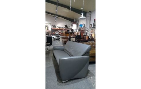 CANAPE JORI EN CUIR GRIS