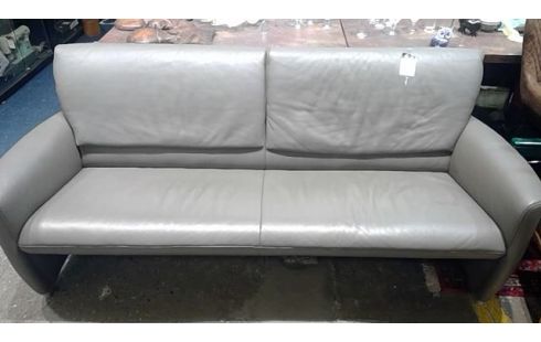 CANAPE JORI EN CUIR GRIS