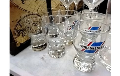 LOT DE 6 VERRES ! AMBASSADEUR