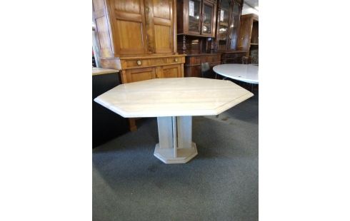 TABLE TRAVERTIN OCTOGONALE
