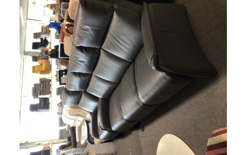 SALON 3+1 RELAX CUIR GRIS