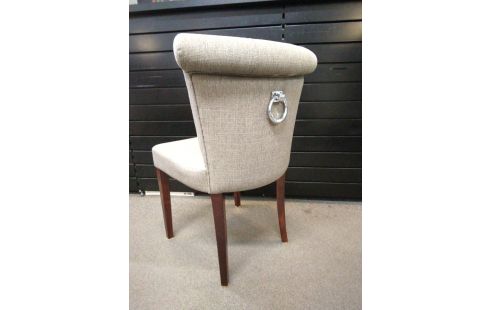 CHAISE CAPITONNE TISSU CHINÉ