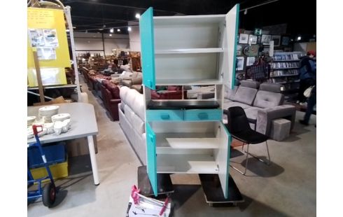 MEUBLE DE CUISINE BLEU TURQUOISE 4P 2T BLEU TURQUOISE