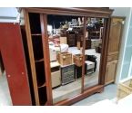 ARMOIRE MERISIER 2PORTES MIROIR